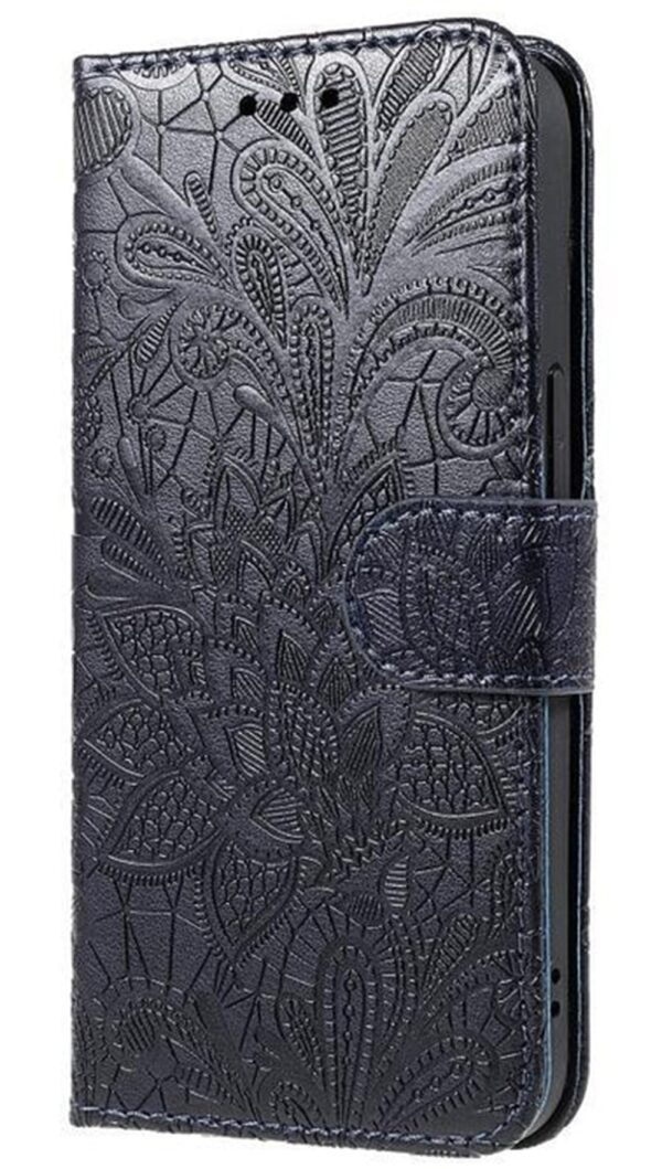 Tel1 Xiaomi Redmi A5 4G Lace Flower Embossing Θήκη Βιβλίο - Blue