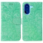 Tel1 Xiaomi Redmi A5 4G Lace Flower Embossing Θήκη Βιβλίο - Green