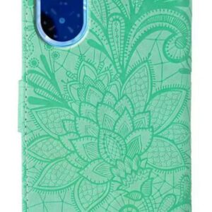Tel1 Xiaomi Redmi A5 4G Lace Flower Embossing Θήκη Βιβλίο - Green