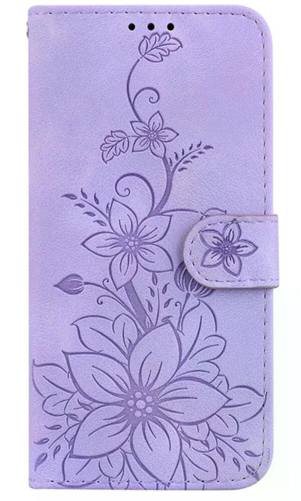 Tel1 Xiaomi Redmi A5 4G Lily Embossing Horizontal Flip Θήκη Βιβλίο - Purple