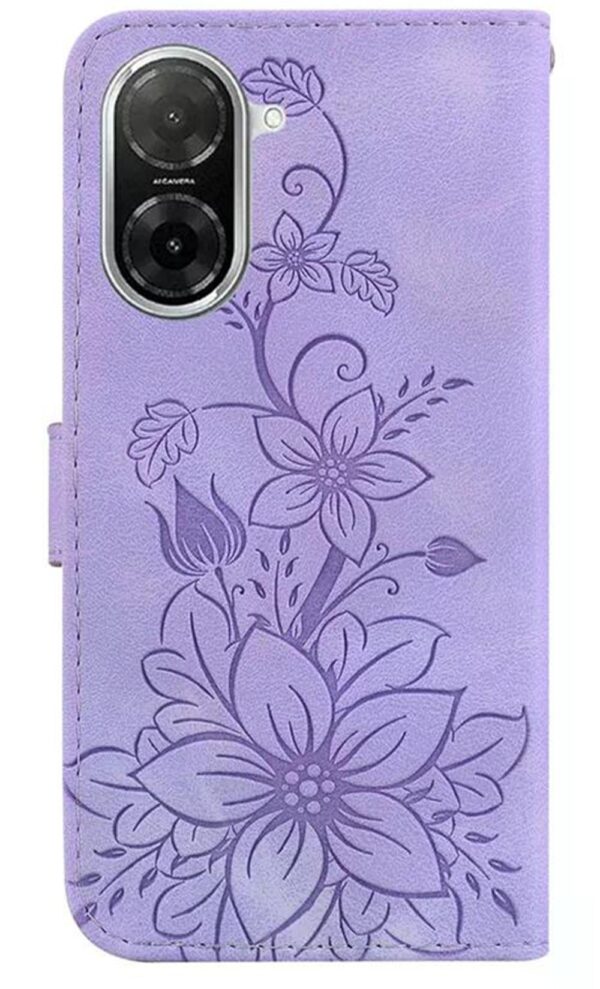 Tel1 Xiaomi Redmi A5 4G Lily Embossing Horizontal Flip Θήκη Βιβλίο - Purple
