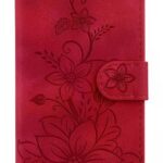 Tel1 Xiaomi Redmi A5 4G Lily Embossing Horizontal Flip Θήκη Βιβλίο - Red