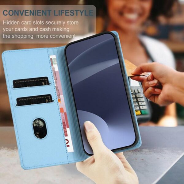 Τel1 Xiaomi Redmi A5 4G Embossed Multi-functional Wallet Θήκη Βιβλίο - Light Blue