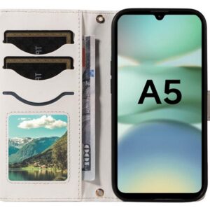 Τel1 Xiaomi Redmi A5 4G Diamond Grid Θήκη Βιβλίο - White