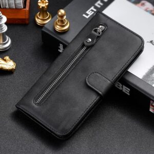 Τel1 Xiaomi Redmi A5 4G Fashion Calf Texture Zipper Θήκη Βιβλίο - Black