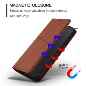 Τel1 Xiaomi Redmi A5 4G Strong Magnetic Frosted Flip Θήκη Βιβλίο - Brown