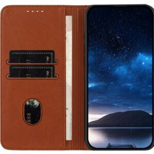 Τel1 Xiaomi Redmi A5 4G Strong Magnetic Frosted Flip Θήκη Βιβλίο - Brown