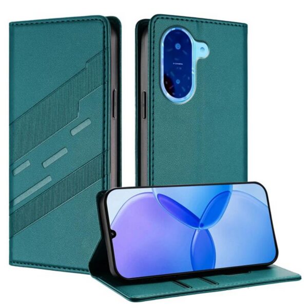 Τel1 Xiaomi Redmi A5 4G Embossed Multi-functional Wallet Θήκη Βιβλίο - Dark Green