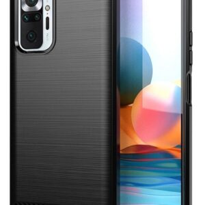 Forcell Xiaomi Redmi Note 10 4G / 10s Carbon Fiber Θήκη Σιλικόνης - Black