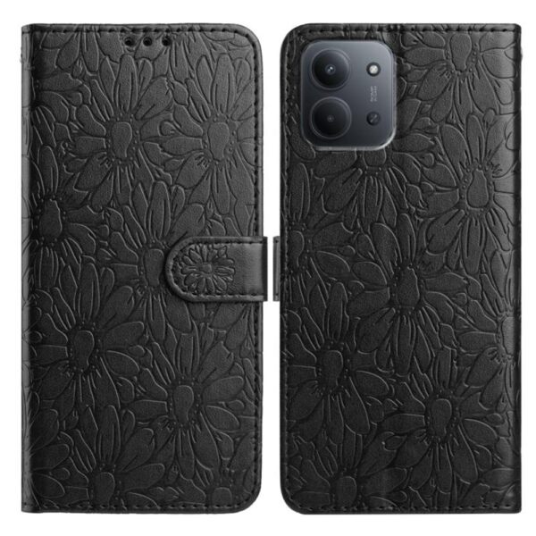 Tel1 Xiaomi Redmi 15C / Poco C85 Daisy Embossed Θήκη Βιβλίο - Black Tel1 Xiaomi Redmi 15C / Poco C85 Daisy Embossed Θήκη Βιβλίο - Black