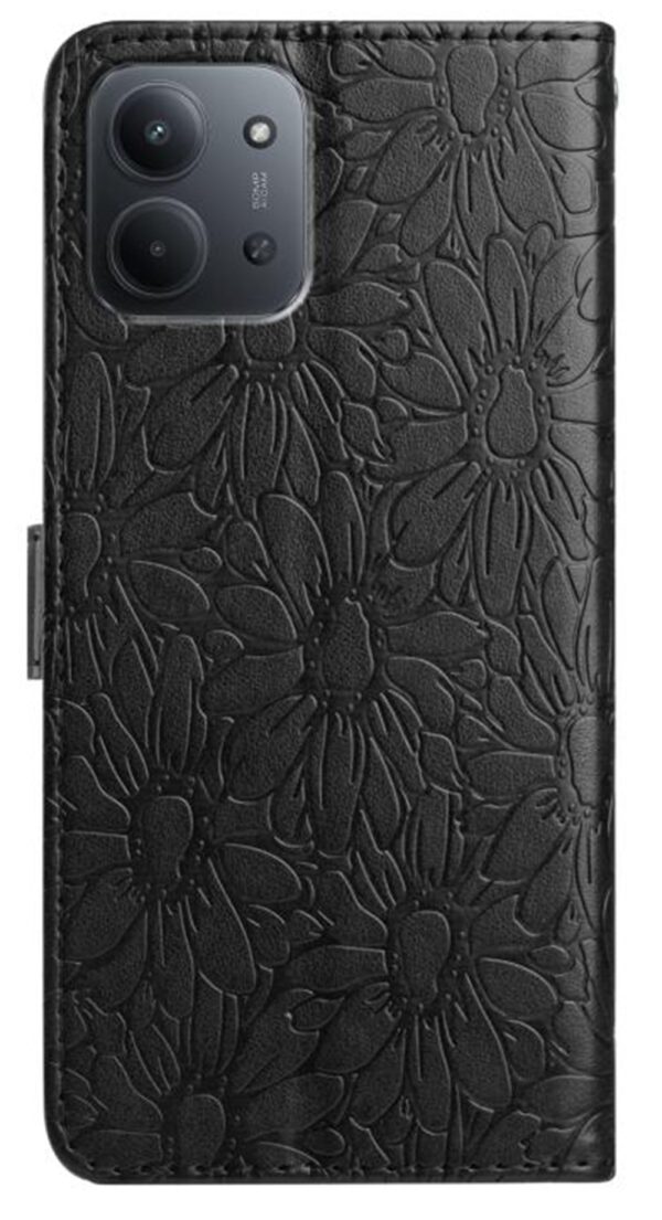 Tel1 Xiaomi Redmi 15C / Poco C85 Daisy Embossed Θήκη Βιβλίο - Black