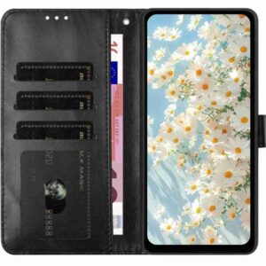 Tel1 Xiaomi Redmi 15C / Poco C85 Daisy Embossed Θήκη Βιβλίο - Black