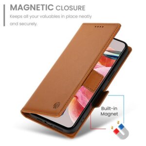 Tel1 Xiaomi Redmi 15C 4G / 5G / Poco C85 Side Buckle Magnetic Θήκη Βιβλίο - Brown