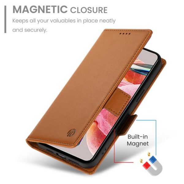 Tel1 Xiaomi Redmi 15C 4G / 5G / Poco C85 Side Buckle Magnetic Θήκη Βιβλίο - Brown
