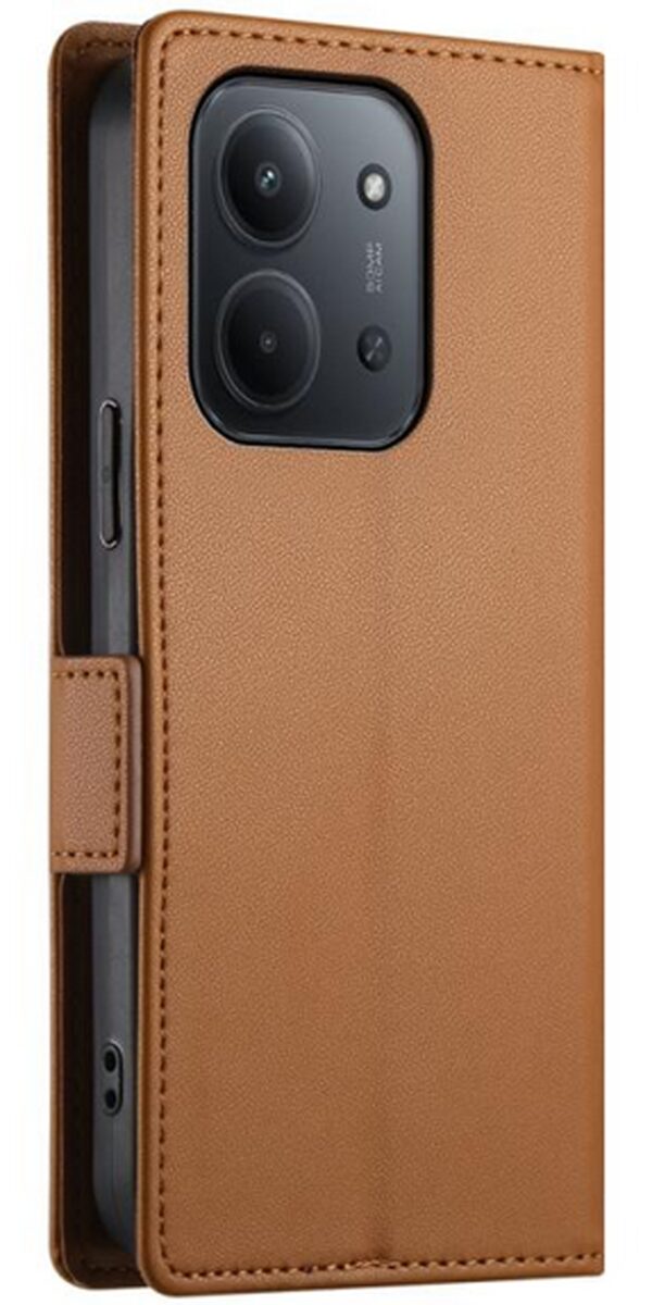 Tel1 Xiaomi Redmi 15C 4G / 5G / Poco C85 Side Buckle Magnetic Θήκη Βιβλίο - Brown
