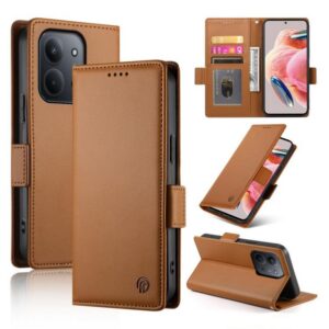 Tel1 Xiaomi Redmi 15C 4G / 5G / Poco C85 Side Buckle Magnetic Θήκη Βιβλίο - Brown