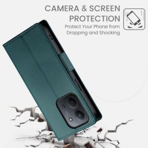 Tel1 Xiaomi Redmi 15C / Poco C85 Side Buckle Magnetic Θήκη Βιβλίο - Dark Green