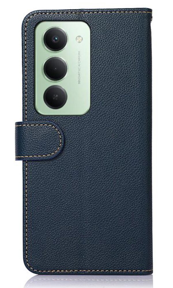 KHAZNEH Xiaomi Redmi 15C 4G / 5G / Poco C85 RFID Litchi Θήκη Βιβλίο - Blue Brown