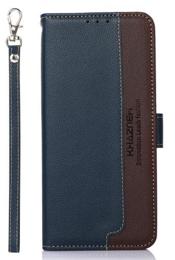KHAZNEH Xiaomi Redmi 15C 4G / 5G / Poco C85 RFID Litchi Θήκη Βιβλίο - Blue Brown