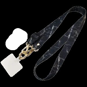 Universal Λουράκι Λαιμού για Smartphone Neck Strap With Hook For Smartphone Black Gold