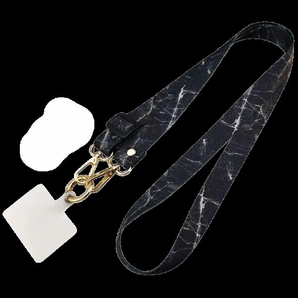 Universal Λουράκι Λαιμού για Smartphone Neck Strap With Hook For Smartphone Black Gold Universal Λουράκι Λαιμού για Smartphone Neck Strap With Hook For Smartphone Black Gold