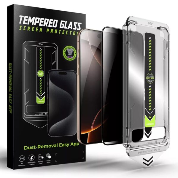 iPhone 17 Pro Max Προστασία Οθόνης Techsuit TitanGlass Privacy Full Face Tempered Glass