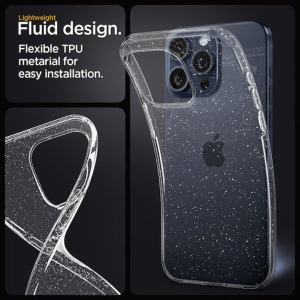 Techsuit iPhone 17 Pro SparkleSkin Θήκη Σιλικόνης TPU - Διάφανη