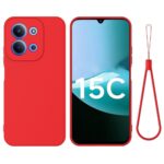 Forcell Xiaomi Redmi 15C 4G / Poco C85 Solid Colour Liquid Θήκη Σιλικόνης - Red