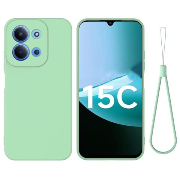 Forcell Xiaomi Redmi 15C 4G / Poco C85 Solid Colour Liquid Θήκη Σιλικόνης - Light Green Forcell Xiaomi Redmi 15C 4G / Poco C85 Solid Colour Liquid Θήκη Σιλικόνης - Light Green