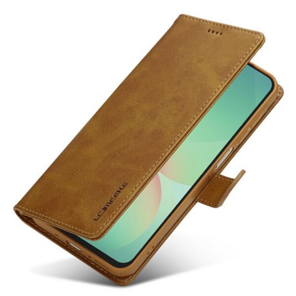 LC.IMEEKESamsung Galaxy A26 5G / A17 4G / 5G Calf Texture Θήκη Βιβλίο - Light Brown