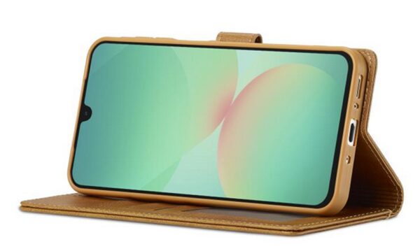 LC.IMEEKESamsung Galaxy A26 5G / A17 4G / 5G Calf Texture Θήκη Βιβλίο - Light Brown