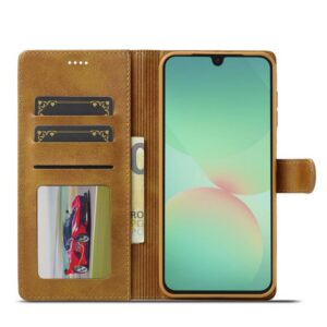 LC.IMEEKESamsung Galaxy A26 5G / A17 4G / 5G Calf Texture Θήκη Βιβλίο - Light Brown