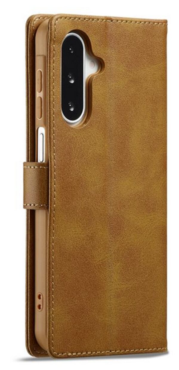 LC.IMEEKESamsung Galaxy A26 5G / A17 4G / 5G Calf Texture Θήκη Βιβλίο - Light Brown