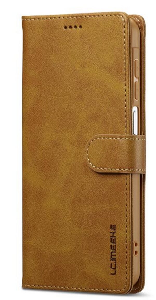 LC.IMEEKESamsung Galaxy A26 5G / A17 4G / 5G Calf Texture Θήκη Βιβλίο - Light Brown