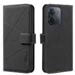 Binfen Color Xiaomi Redmi 15C 4G / 5G / Poco C85 Geometric Pattern RFID Θήκη Βιβλίο - Black