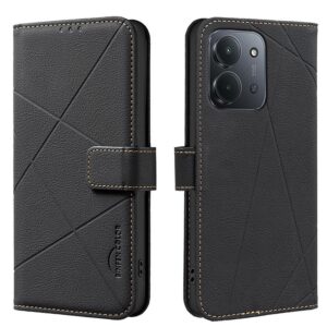 Binfen Color Xiaomi Redmi 15C 4G / 5G / Poco C85 Geometric Pattern RFID Θήκη Βιβλίο - Black