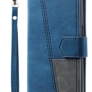 Tel1 Samsung Galaxy A26 5G / A17 4G / 5G Stitching Patch Θήκη Βιβλίο - Blue