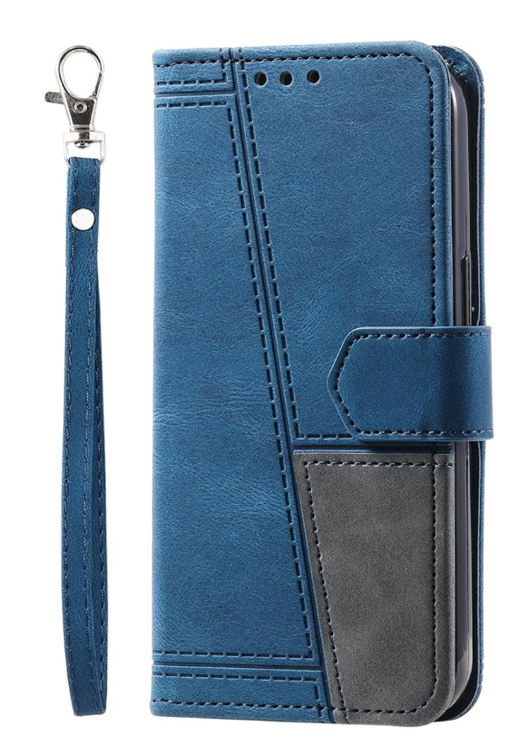 Tel1 Samsung Galaxy A26 5G / A17 4G / 5G Stitching Patch Θήκη Βιβλίο - Blue Tel1 Samsung Galaxy A26 5G / A17 4G / 5G Stitching Patch Θήκη Βιβλίο - Blue