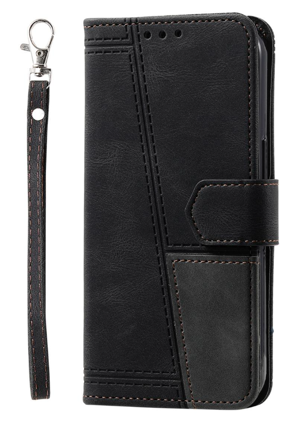 Tel1 Samsung Galaxy A26 5G / A17 4G / 5G Stitching Patch Θήκη Βιβλίο - Black Tel1 Samsung Galaxy A26 5G / A17 4G / 5G Stitching Patch Θήκη Βιβλίο - Black