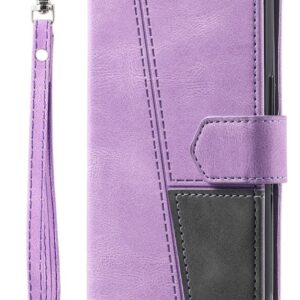 Tel1 Samsung Galaxy A26 5G / A17 4G / 5G Stitching Patch Θήκη Βιβλίο - Purple