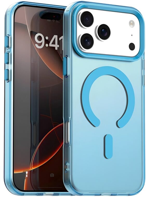 Techsuit iPhone 17 Pro CandyCase MagSafe Θήκη με Πλαίσιο Σιλικόνης - Blue