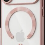 Techsuit iPhone 17 Pro MagSafe Luxury Crystal Θήκη με Πλαίσιο Σιλικόνης Διάφανη - Pink