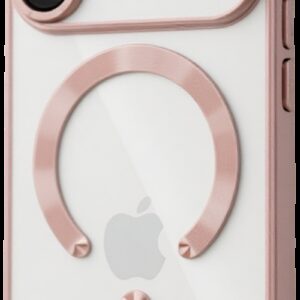 Techsuit iPhone 17 Pro MagSafe Luxury Crystal Θήκη με Πλαίσιο Σιλικόνης Διάφανη - Pink