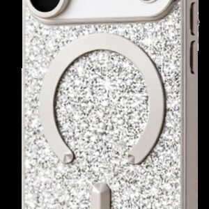 Techsuit iPhone 17 Pro MagSafe Luxury Glitter Θήκη με Πλαίσιο Σιλικόνης Διάφανη - Silver