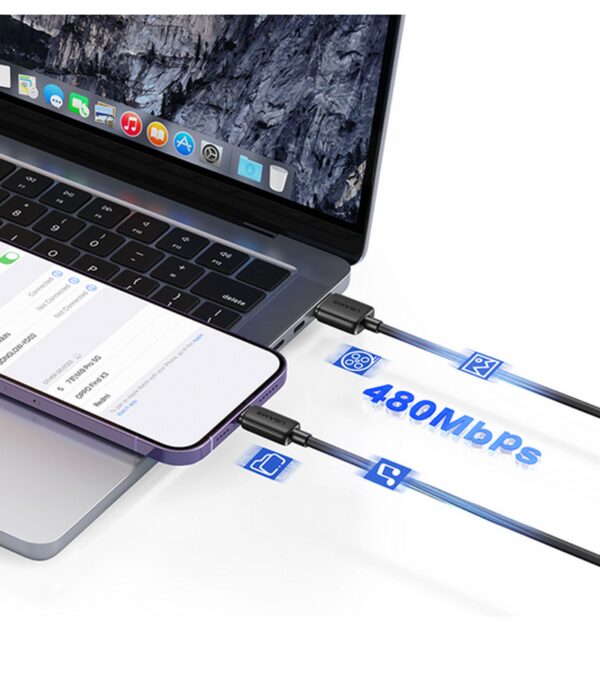 USAMS USB-C to Lightning 30W 480Mbps 1m Λευκό (US-SJ692)