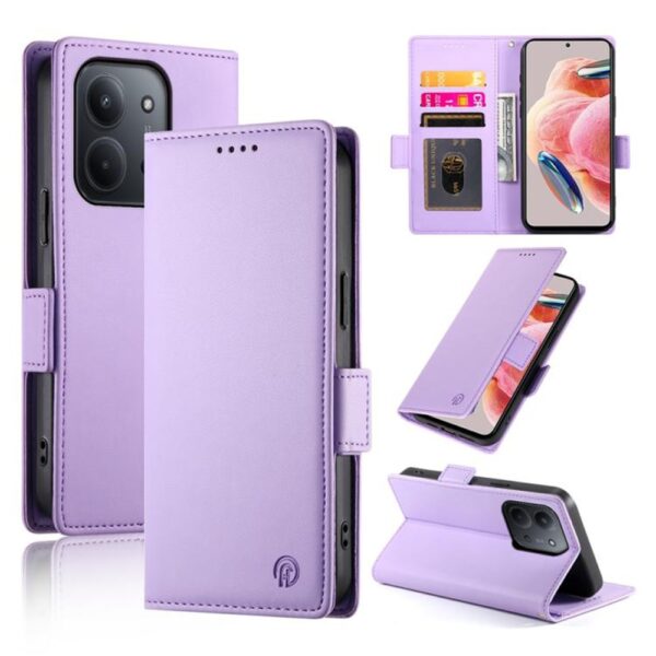 Tel1 Xiaomi Redmi 15C 4G / 5G / Poco C85 Side Buckle Magnetic Θήκη Βιβλίο - Purple