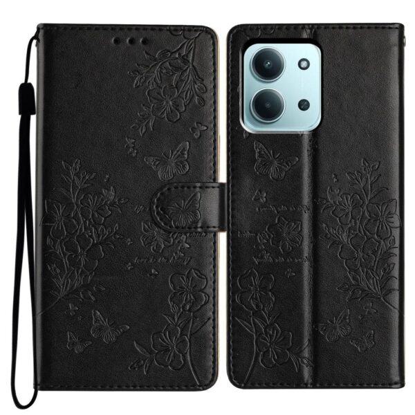 Tel1 Xiaomi Redmi 15C 4G / 5G / Poco C85 Butterflies Flowers Θήκη Βιβλίο - Black Tel1 Xiaomi Redmi 15C 4G / 5G / Poco C85 Butterflies Flowers Θήκη Βιβλίο - Black