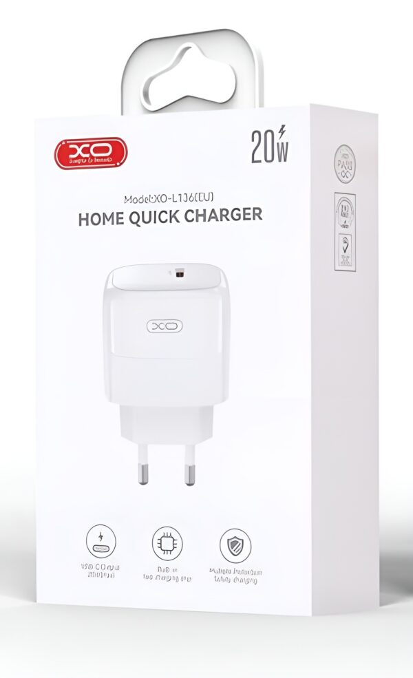XO-L136 Φορτιστής χωρίς Καλώδιο με Θύρα USB - C PD 20W Λευκός