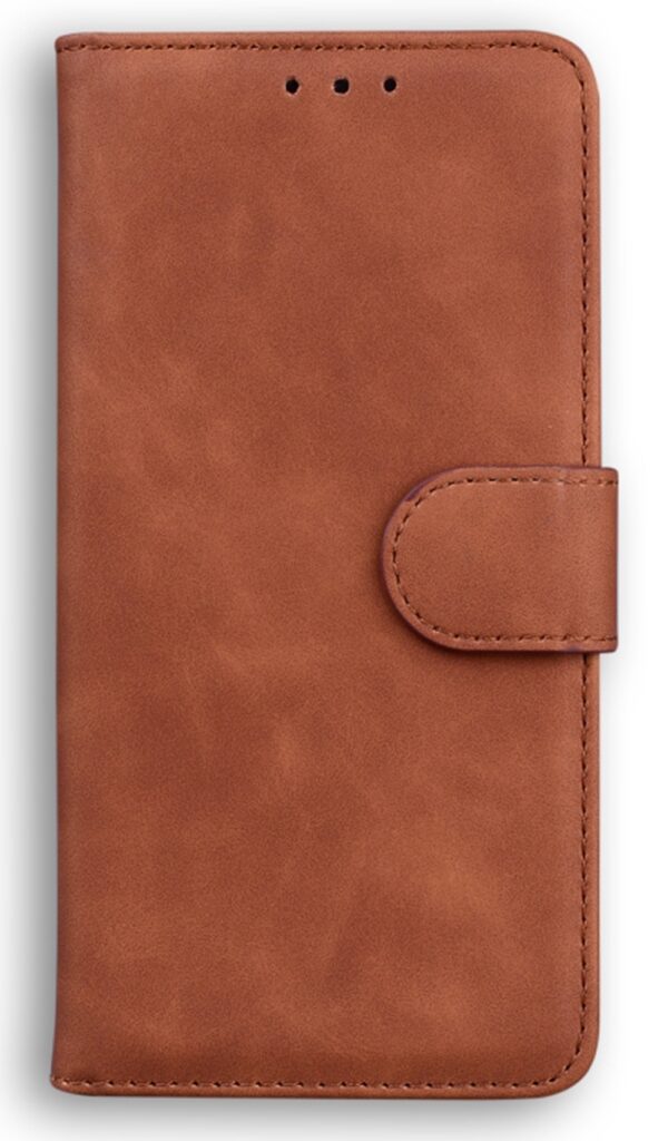 Tel1 Xiaomi Redmi 15C 4G / 5G / Poco C85 Skin Feel Pure Color Flip Θήκη Βιβλίο - Brown