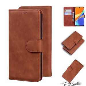 Tel1 Xiaomi Redmi 15C 4G / 5G / Poco C85 Skin Feel Pure Color Flip Θήκη Βιβλίο - Brown